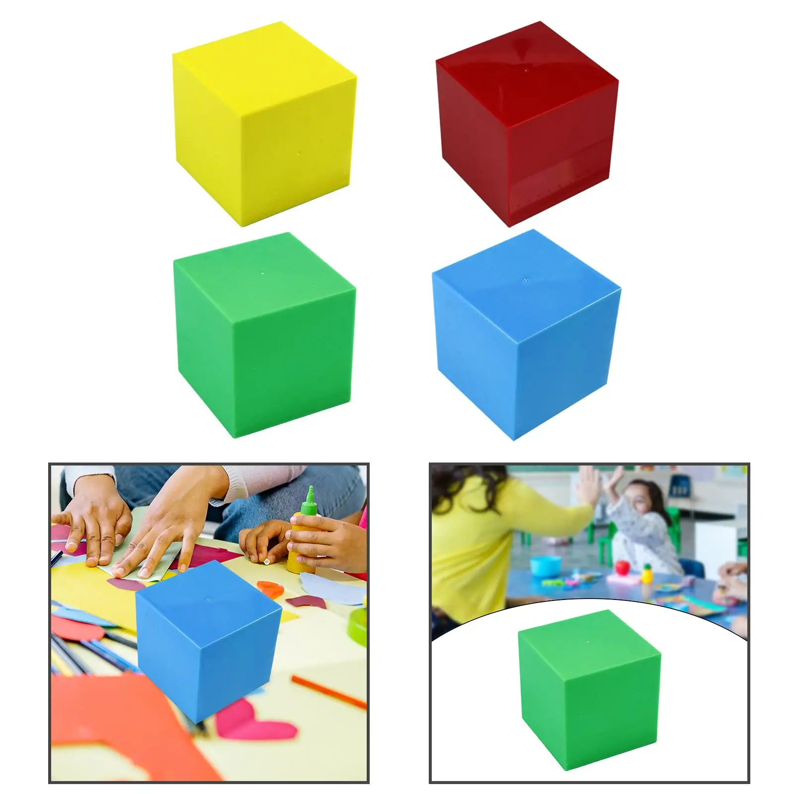 Montessori Math Cube Kindergarten Educational Toy Geometric Teaching Aid Learning Material for Kids Ages 2+ Boys Girls Children