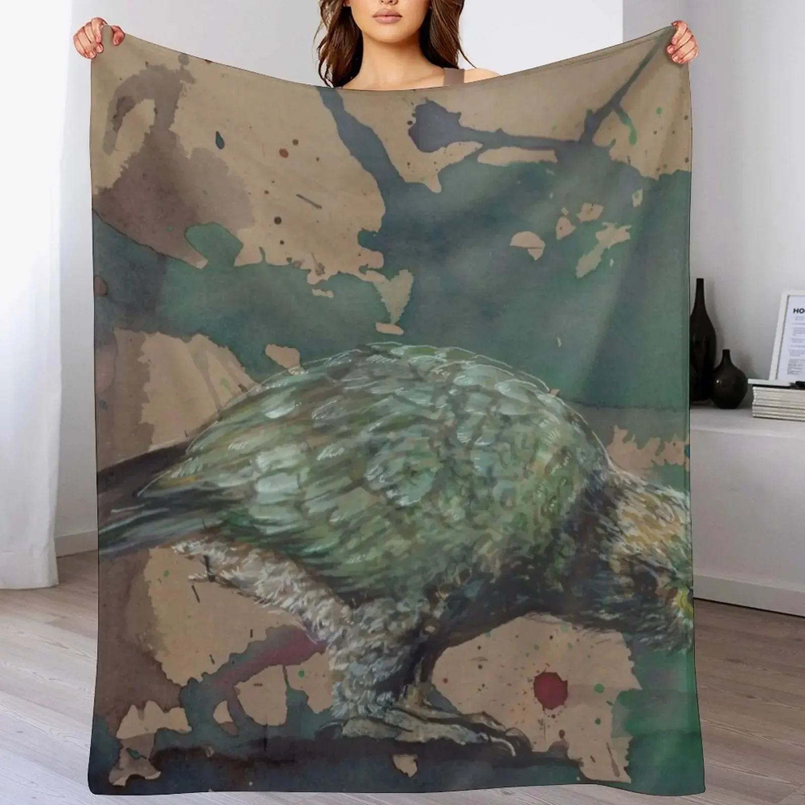 Kea Bird Travel Throw Blanket for Camping