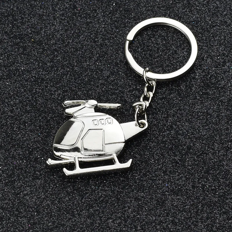 Metal Model Airplane Aircraft Key Chains For Women Men Charm Pendants Car Keyring Airliners Helicopter Jewelry Gift