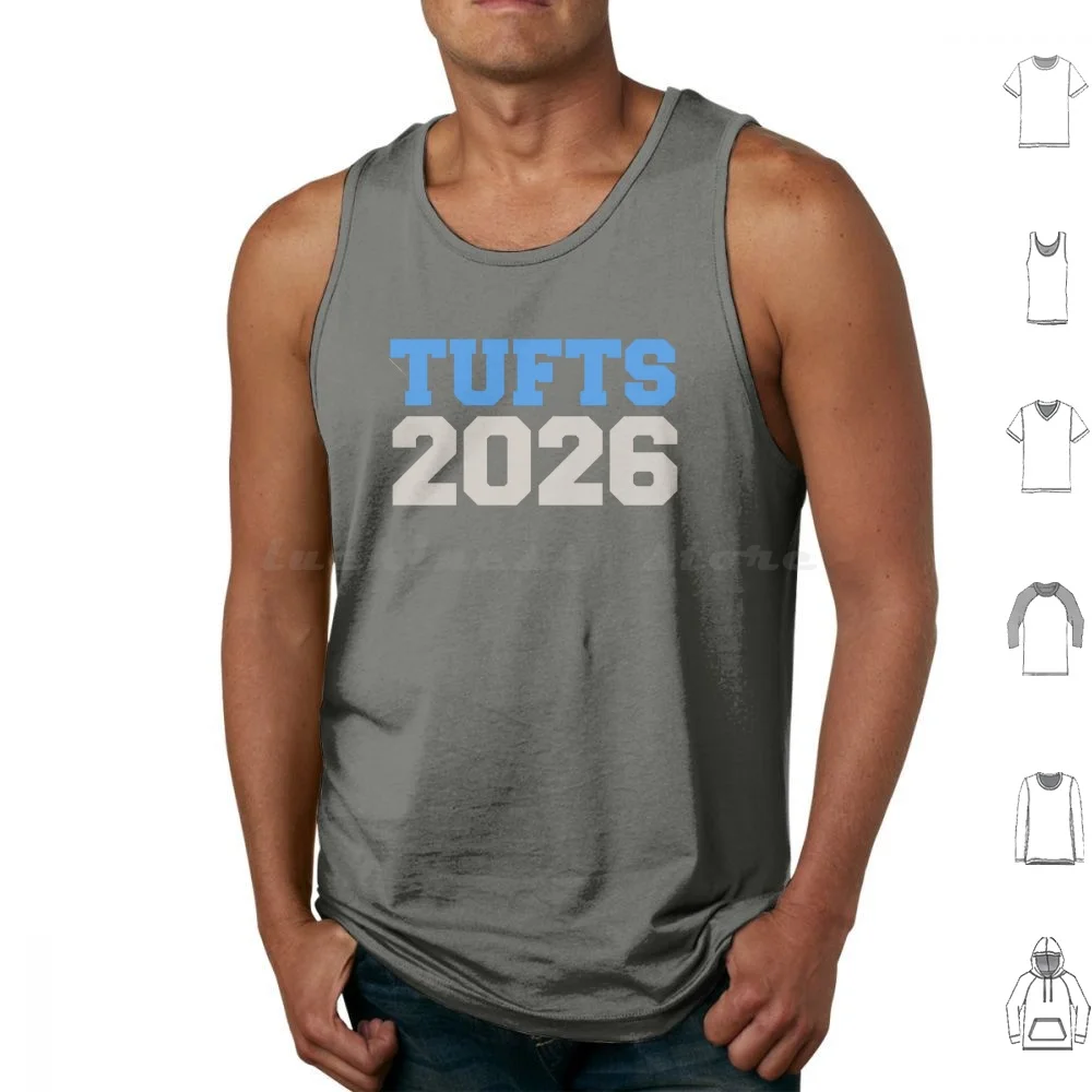 Tufts 2026-College Font Tank Tops Vest Sleeveless Tufts Tufts University Tufts Class Of 26 Class Of 2026 26 2026 Class