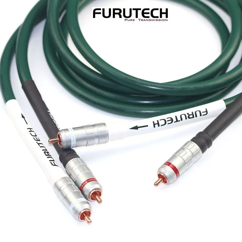 

FURUTECH FA-220 OCC Dual Lotus Head Audio Cable RCA Two to Two Audio Amplifier Connection Cable Purple Copper RCA