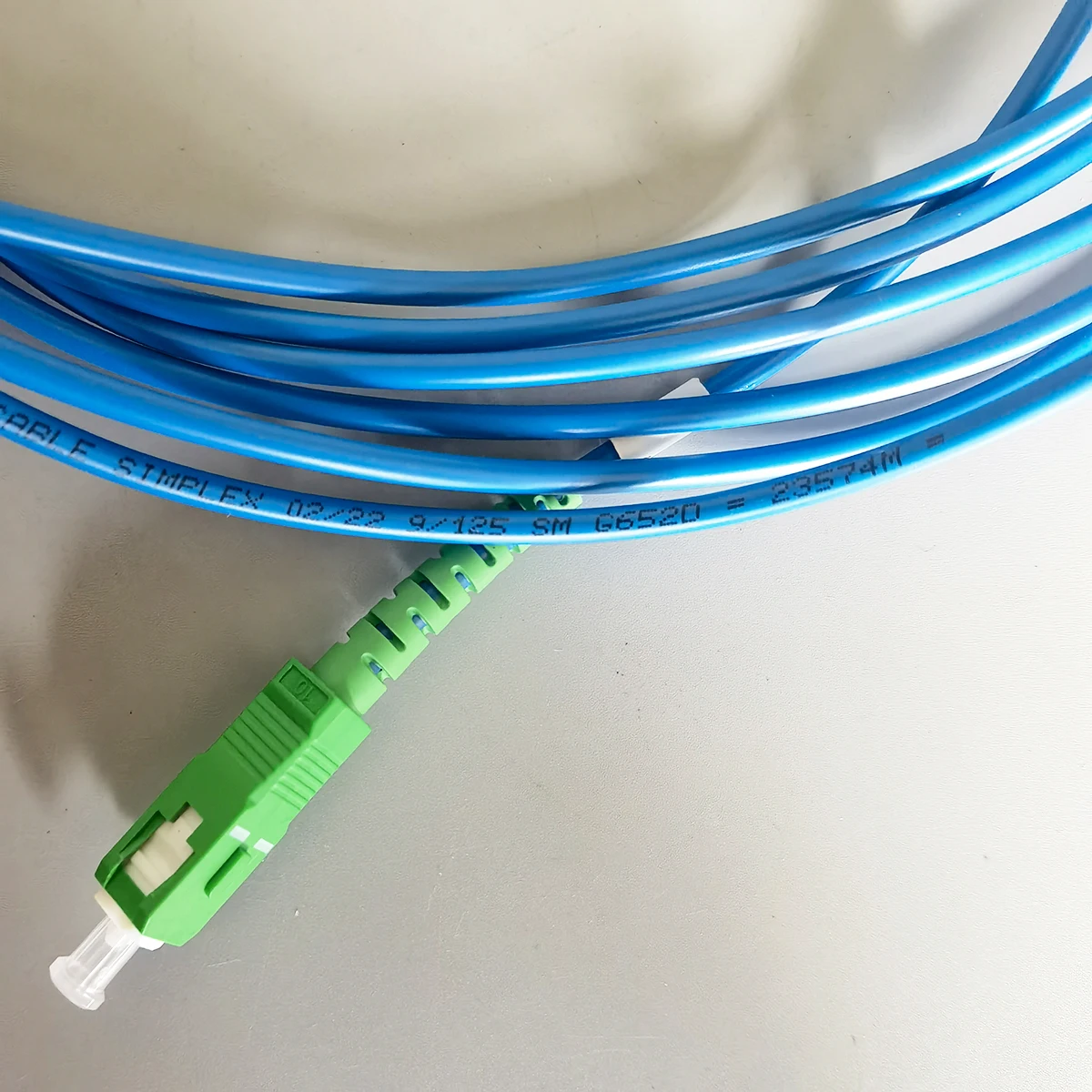 Câble à Fiber optique monomode SC/APC-SC/APC de 3M, G652D bleu FTTH, cordon de raccordement d'intérieur pour adaptateur Internet à grande vitesse gratuit