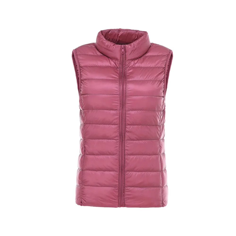 Women Ultra Light Down Jacket Vest Autumn Winter 2023 Lightweight White Duck Down Vest Coat Sleeveless Warm Windproof Waistcoat