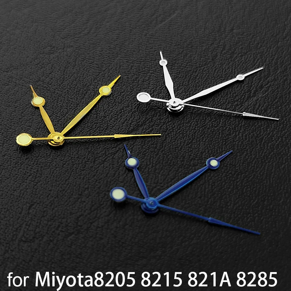14,5 mm Silber-Gold-Blau Uhrenzeiger C3 Grün Leuchtend Uhrenzubehör für Miyota 8215 821A 82-Serie Uhrenteile Zubehör – Detail 7