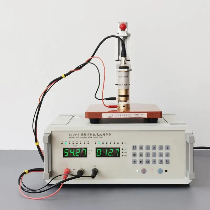 Insulation resistance tester Ultra-high resistance material volume surface resistivity tester Standard ring three electrodes