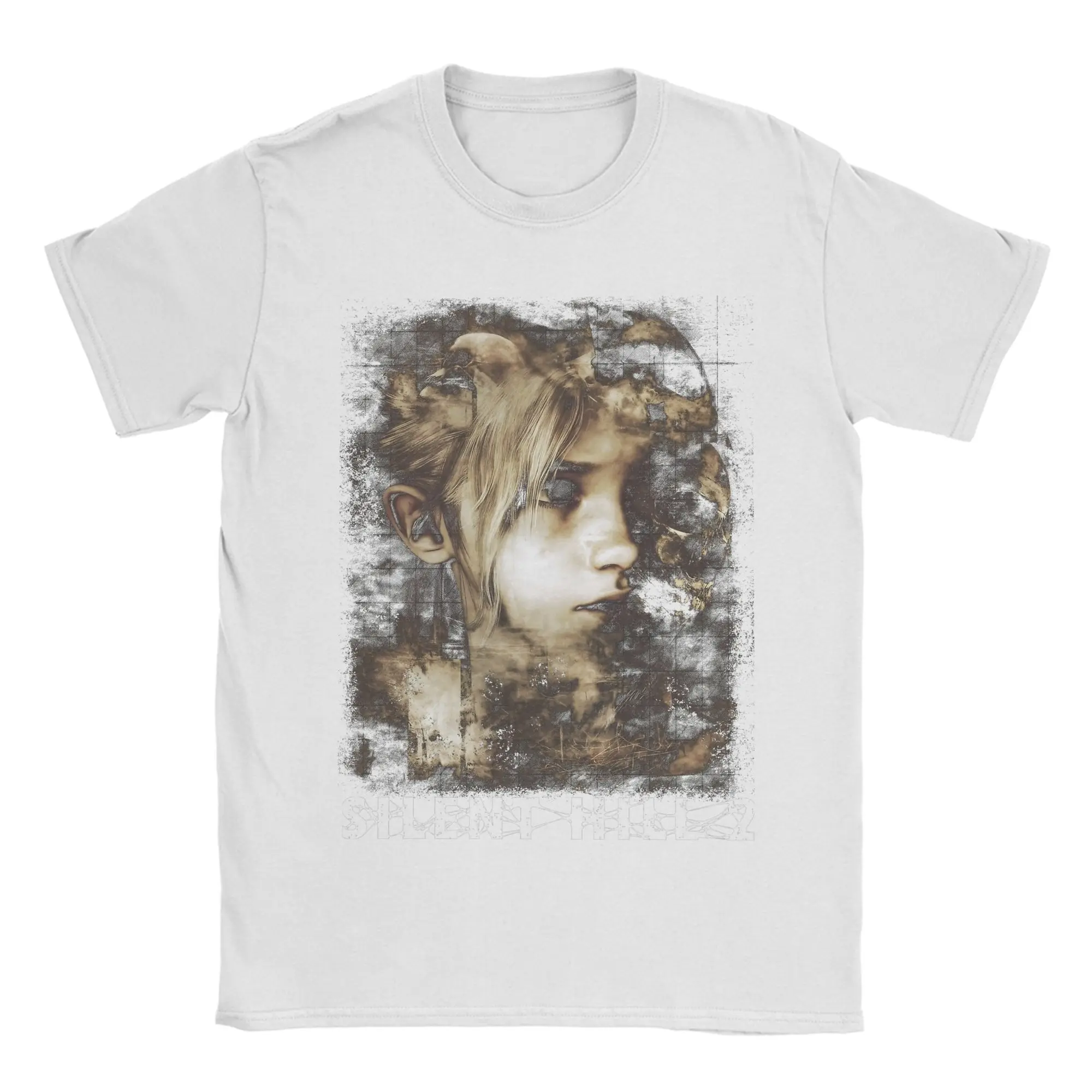 

Футболка Laura Orphan's Chalk Scribbles из Silent Hill 2, мужская винтажная хлопковая футболка с круглым вырезом, топы с принтом