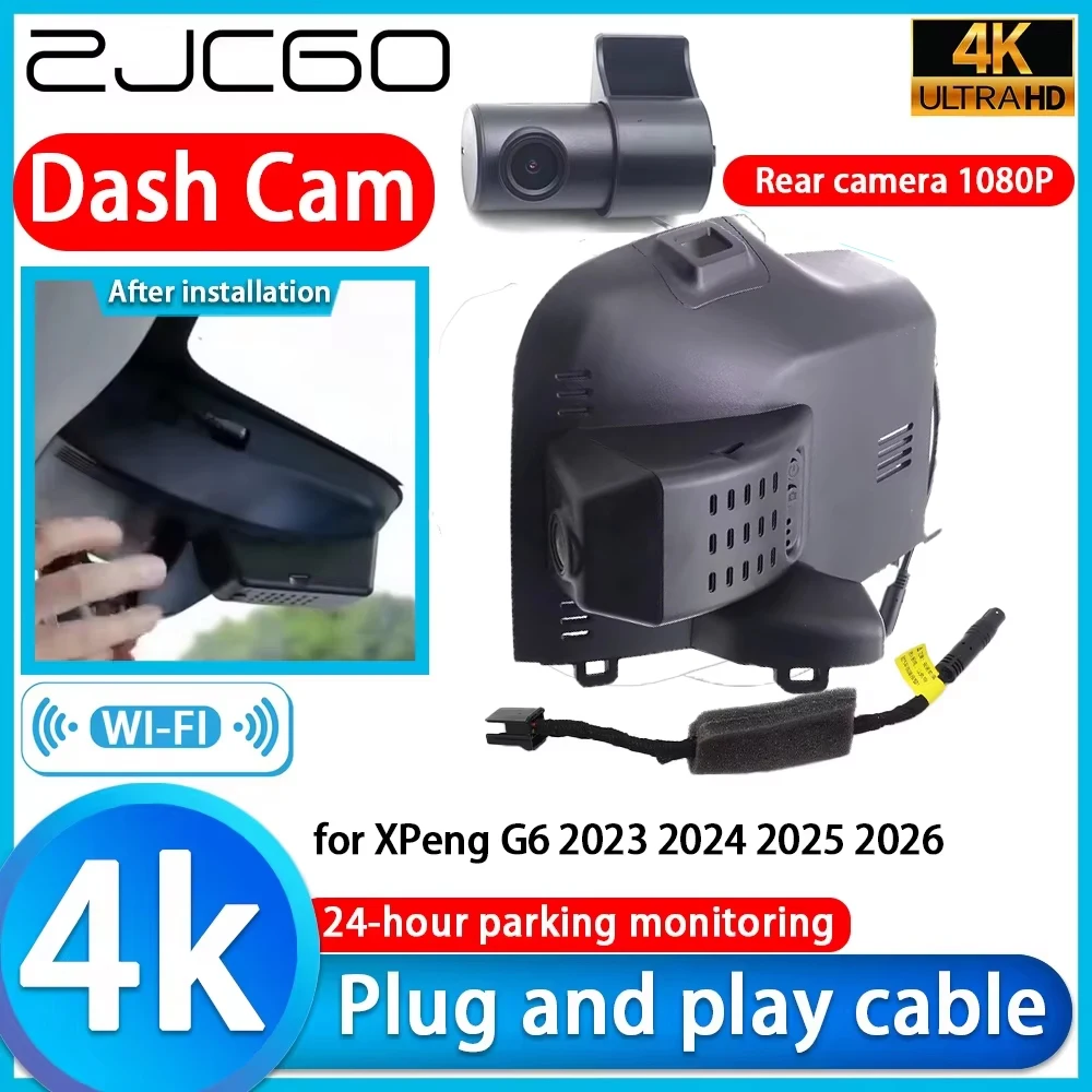 

for XPeng G6 2023 2024 2025 2026 Wifi 4K DVR Dash Cam Camera Sony Lens IMX335 Video Recorder H.265 G-Sensor Parking 24h Monitor