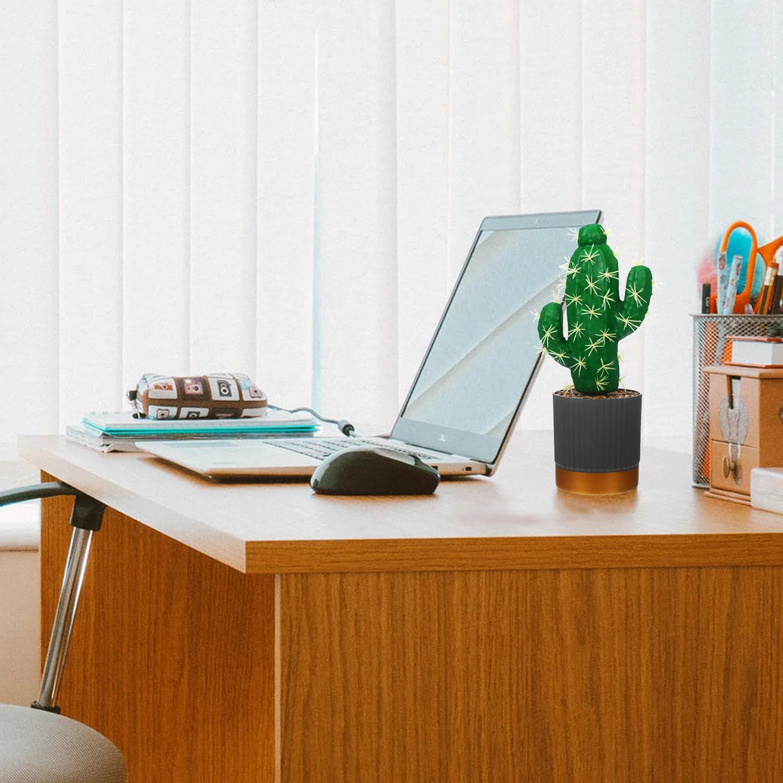 

Artificial Cactus Lifelike Fake Potted Plant Decor For Home Desktop Study Living Room Xmas Holiday Gift Simulation