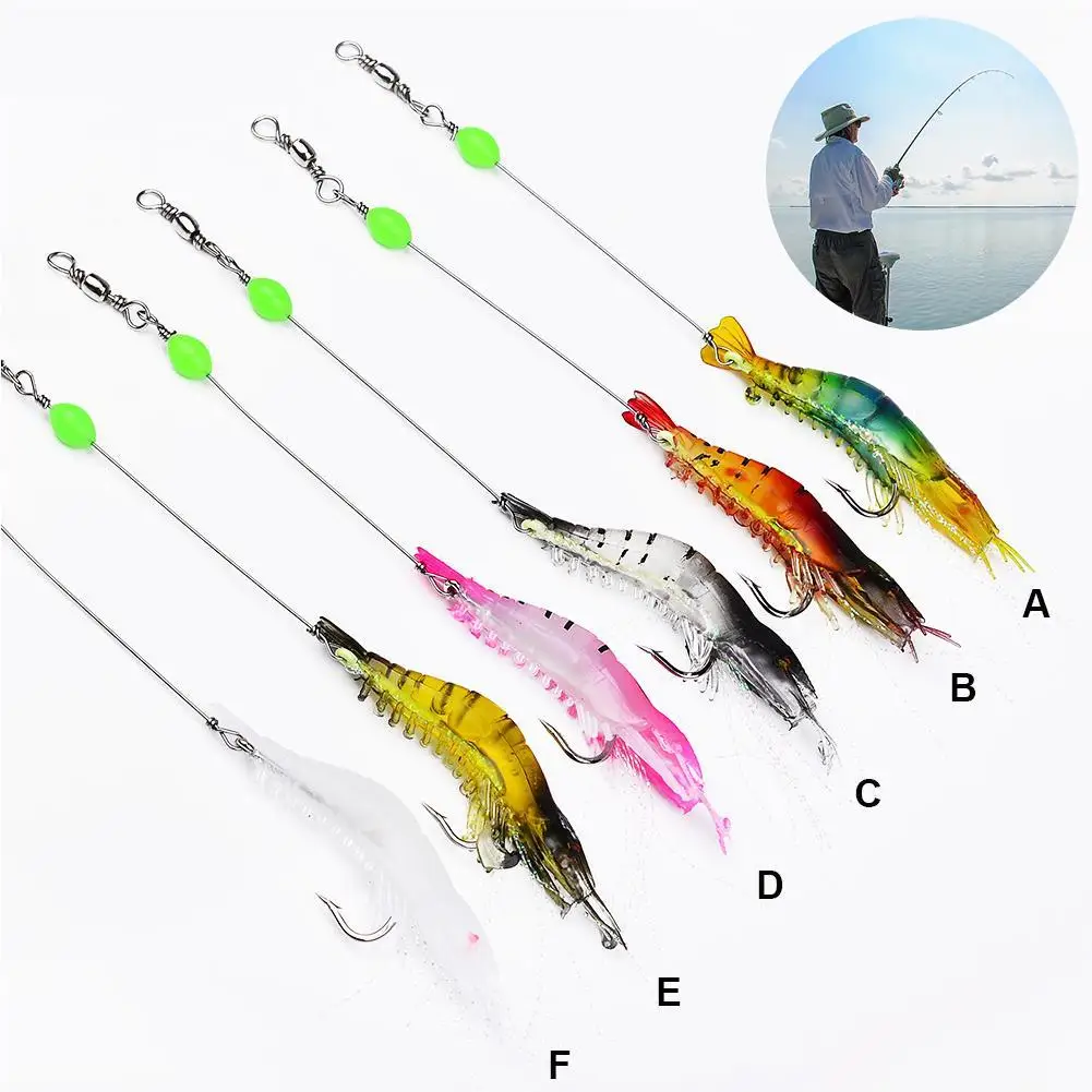 

1pcs Shrimp Silicone Soft Fishing Lure With Hook Biomimetic Shrimp Artificial Fake Bait Carp Perch Back Fish ight Fishing Tools