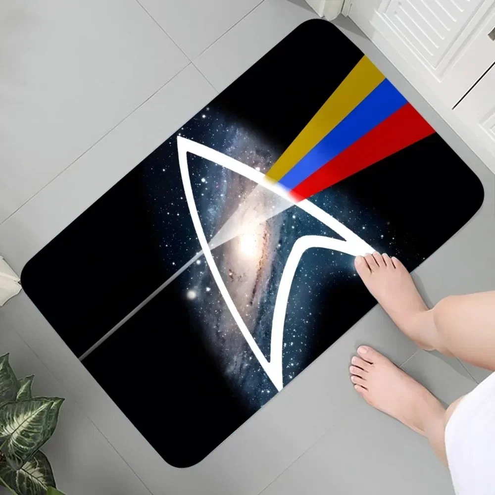 J-Star Treks Floor Mat Graphic Printed Flannel Doormats for Bathroom Kitchen Entrance Carpet Home Decor