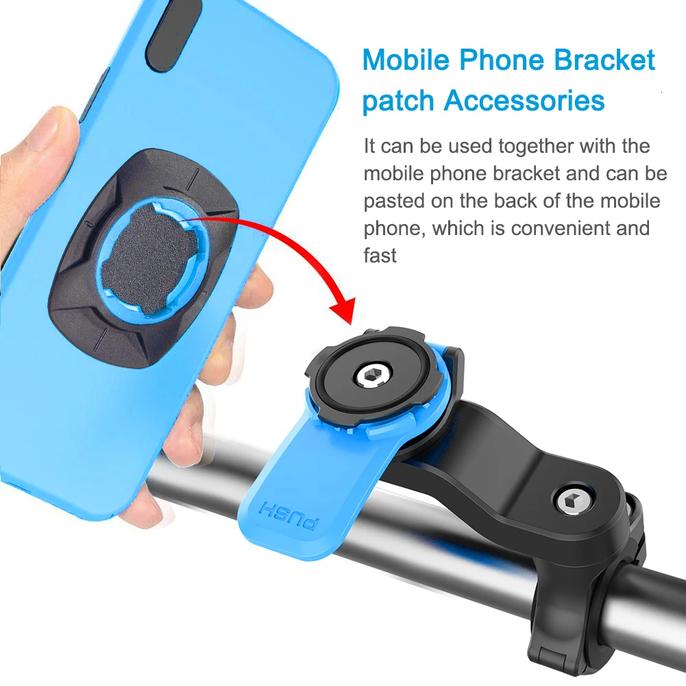 Bike Phone Holder Patch Shock-resistant Rotatable Motorcycle MTB Bicycle Scooter Handlebar Bracket Security Quick Lock Support