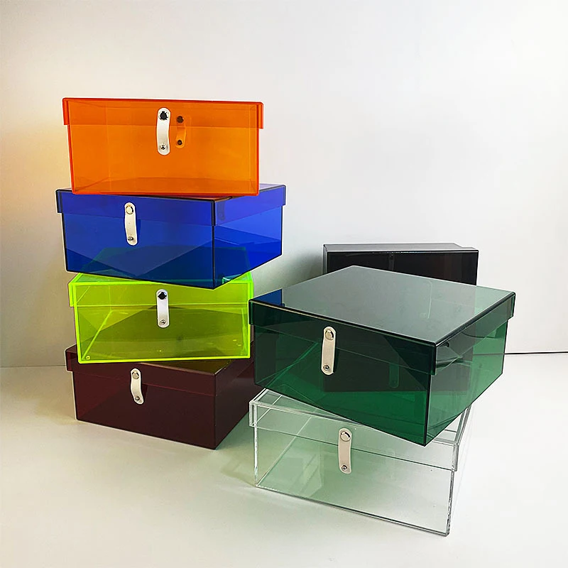 

Acrylic Favor Box with Lids Party Gift Boxes for Bridesmaid&Groomsman Bathroom Kitchen Pantry Organization Cosmetics Storage Box