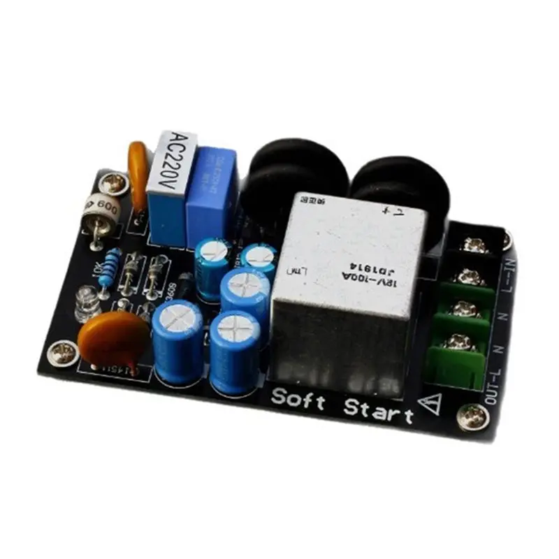 ABZW High Current 100A Relay Soft Start Board 220V Power Supply For Audio Amplifier Thunder Protection