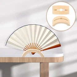 2 Pcs Japanese Handheld Fan Holder Folding Accessories Removable (No Large Bamboo Holder) Display Stand Shelf Ornament Chinese