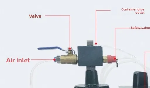 ماكينة لصق هوائية صغيرة برأسين ماكينة توزيع ماكينة لصق غراء أصفر لاتكس أبيض صغير #2