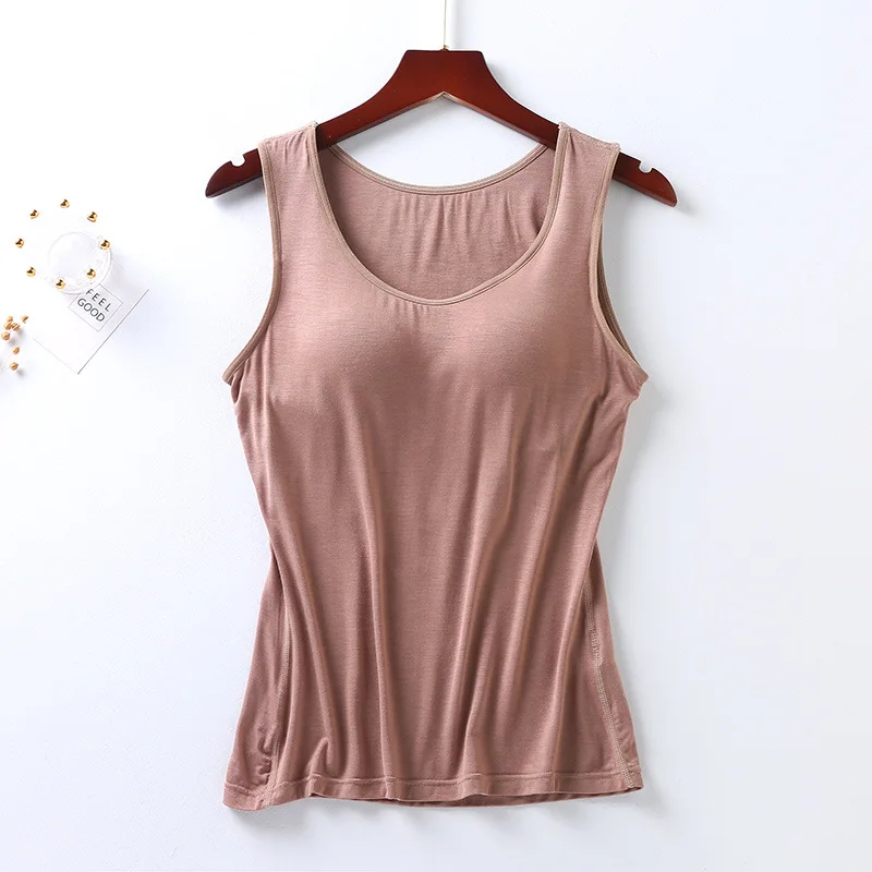 S-4XL Bra Padded Sleepwear Shirt Sleeveless Vest Summer One Piece Pajamas Women Bottoming Night Wear Tops Outside T-shirt