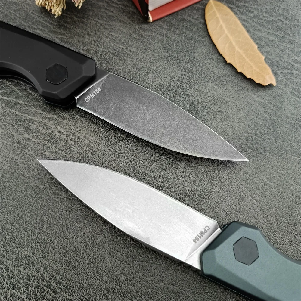 Pocket 7551 Launch 18 EDC Folding Knife D2 Stonewashed Blade Aluminum Alloy Handles Camping Hunting Knives Military Tool