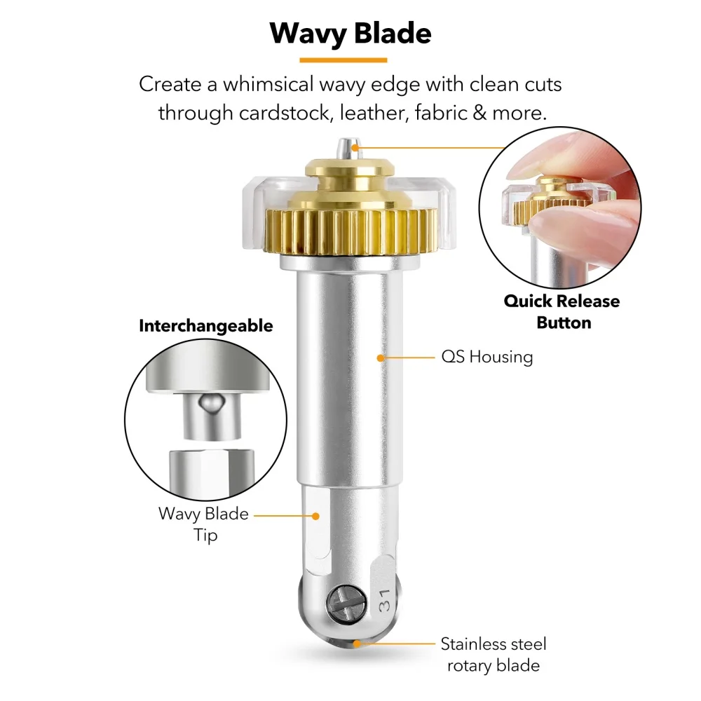 Wavy Blade Set /Engraving Tip set/Fine Debossing Tip Set/Perforation Blade/Knife Blade+Housing for Maker/for Maker 3/4 Machine