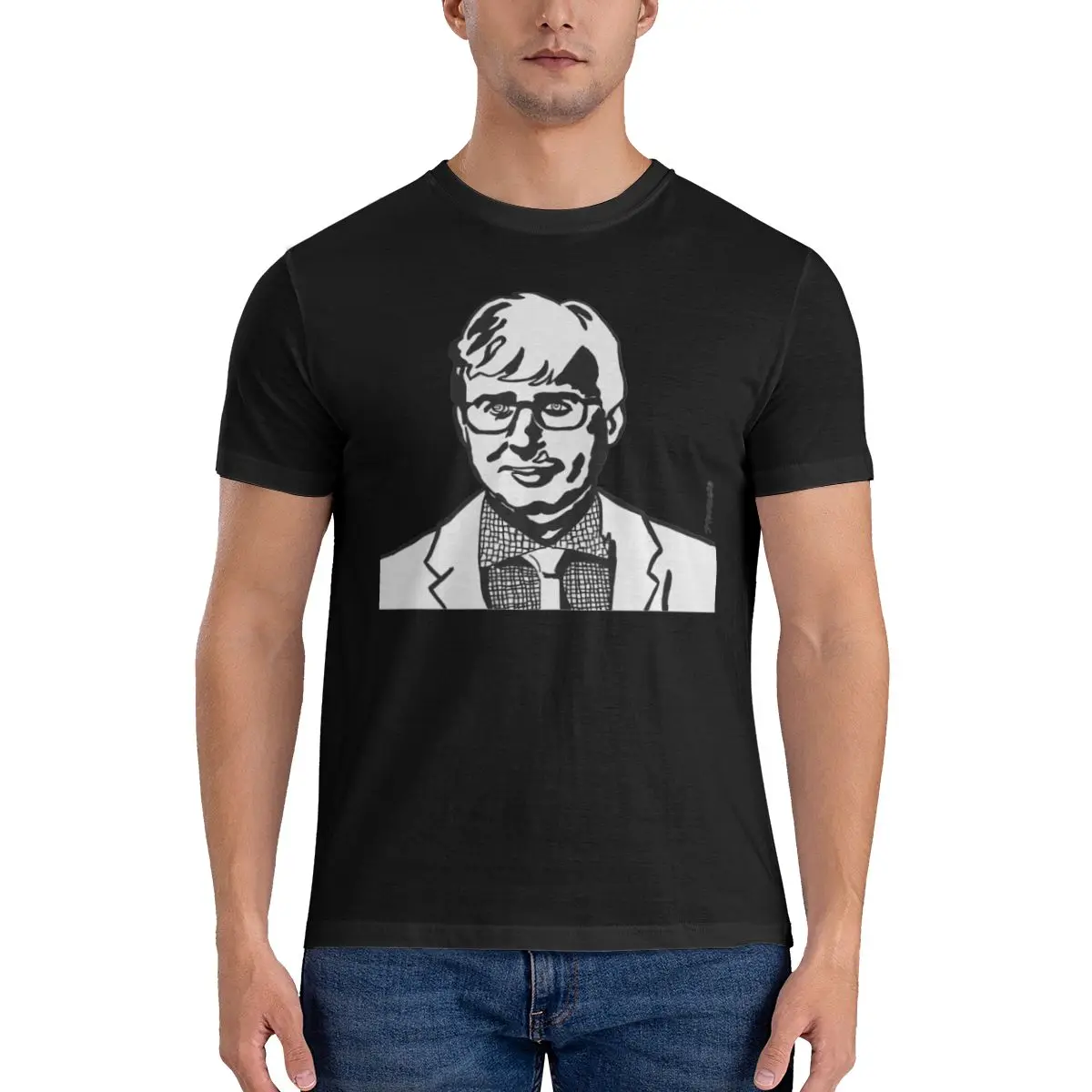 Men John Oliver Black And White Jtownsend T Shirts John Oliver 100% Cotton Clothes Vintage Short Sleeve Crewneck T-Shirt