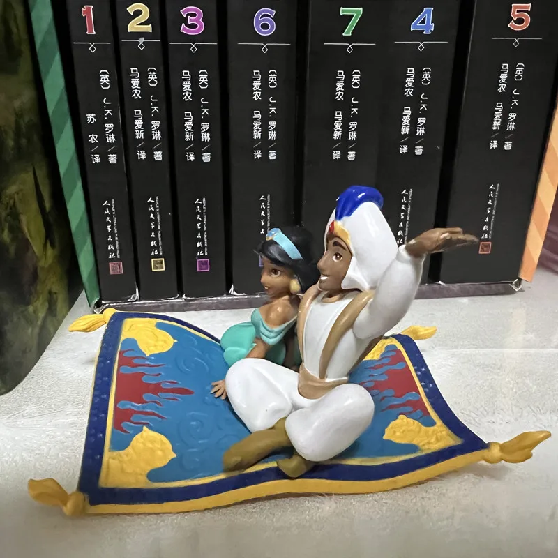 1Piece 11.5*6cm Authentic Disney Aladdin and Princess Jasmine figurine