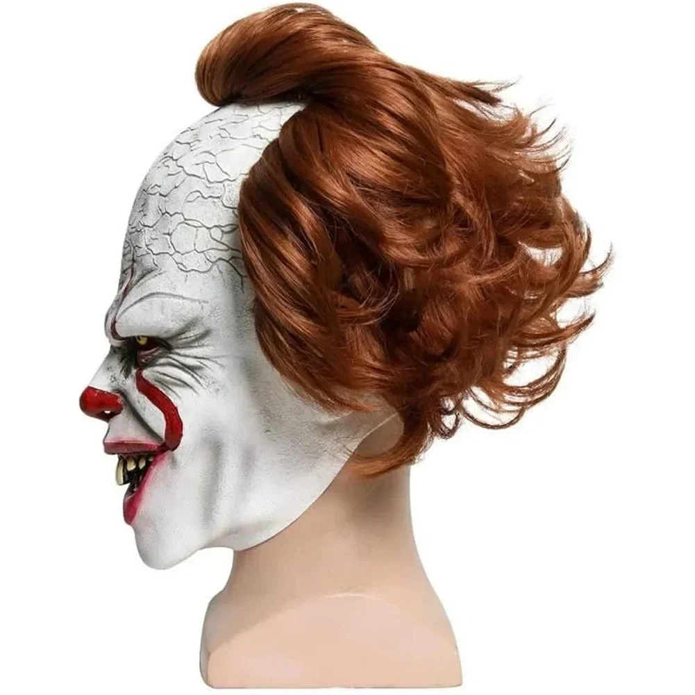 Máscara de halloween luminescente stephen king's it máscara pennywise horror palhaço coringa máscara de palhaço halloween cosplay traje adereços