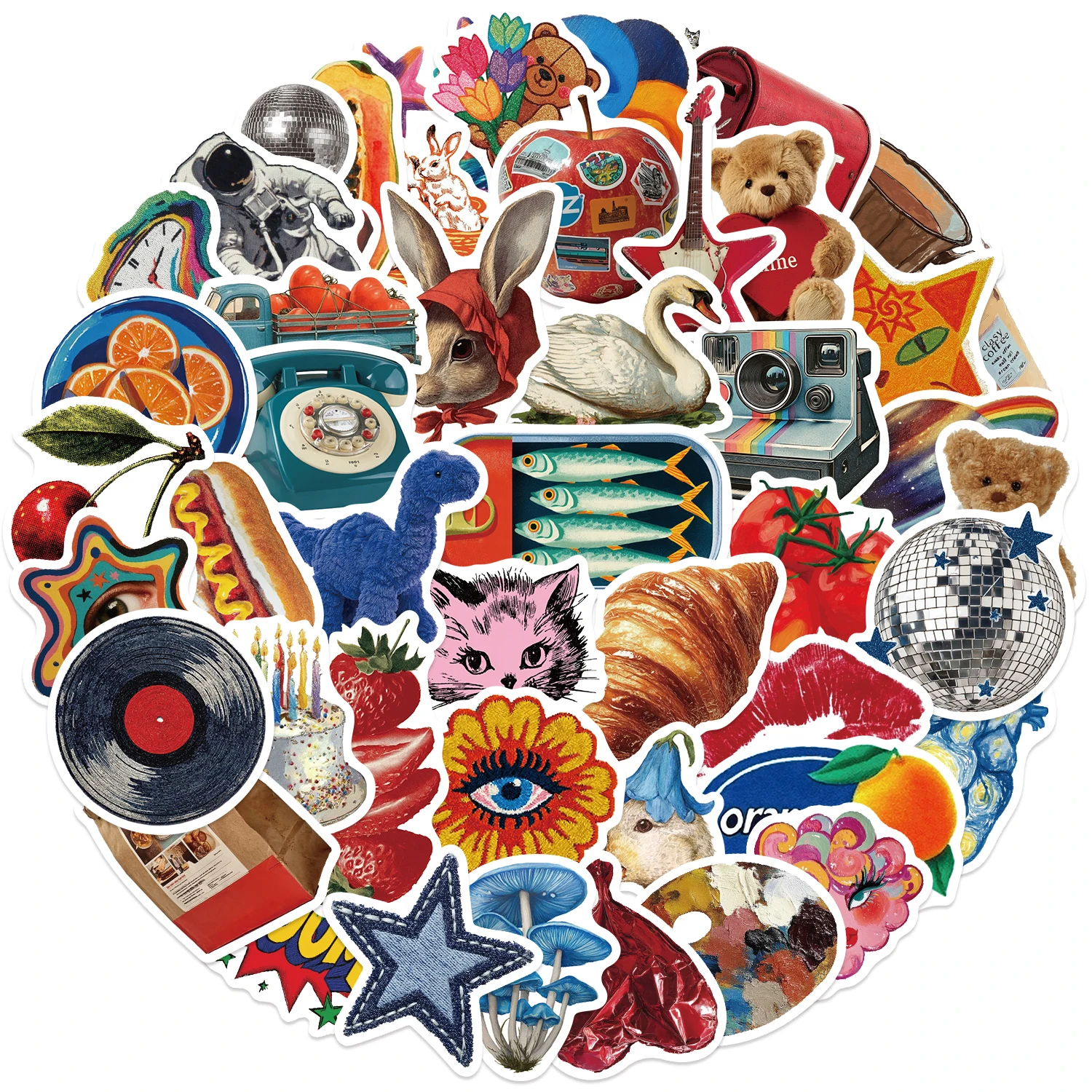 50 قطعة من ملصقات Y2K الكلاسيكية جرافيتي ملونة مناسبة لتزيين أجهزة الكمبيوتر المحمولة والهواتف المحمولة وحقائب السفر وزجاجات المياه #2