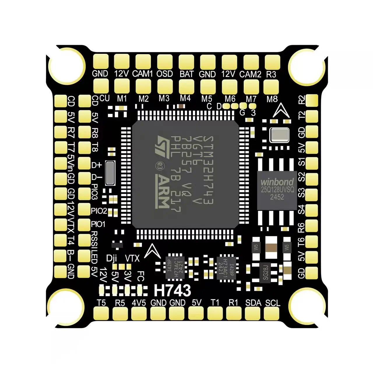 H743 Flight Controller Bluejay 4-in-1 55A ESC 3-6S Lipo Stack/Flytower for Remote Control FPV Racing Drone Quadcopter
