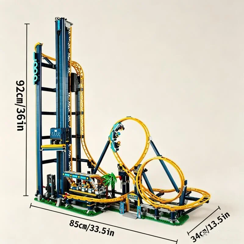 2026 3756pcs Creative Splicing Toy Loop Coaster Puzzle Model Home Decor Building Block Brick Suitable For Birthday Festival Gift - view 3