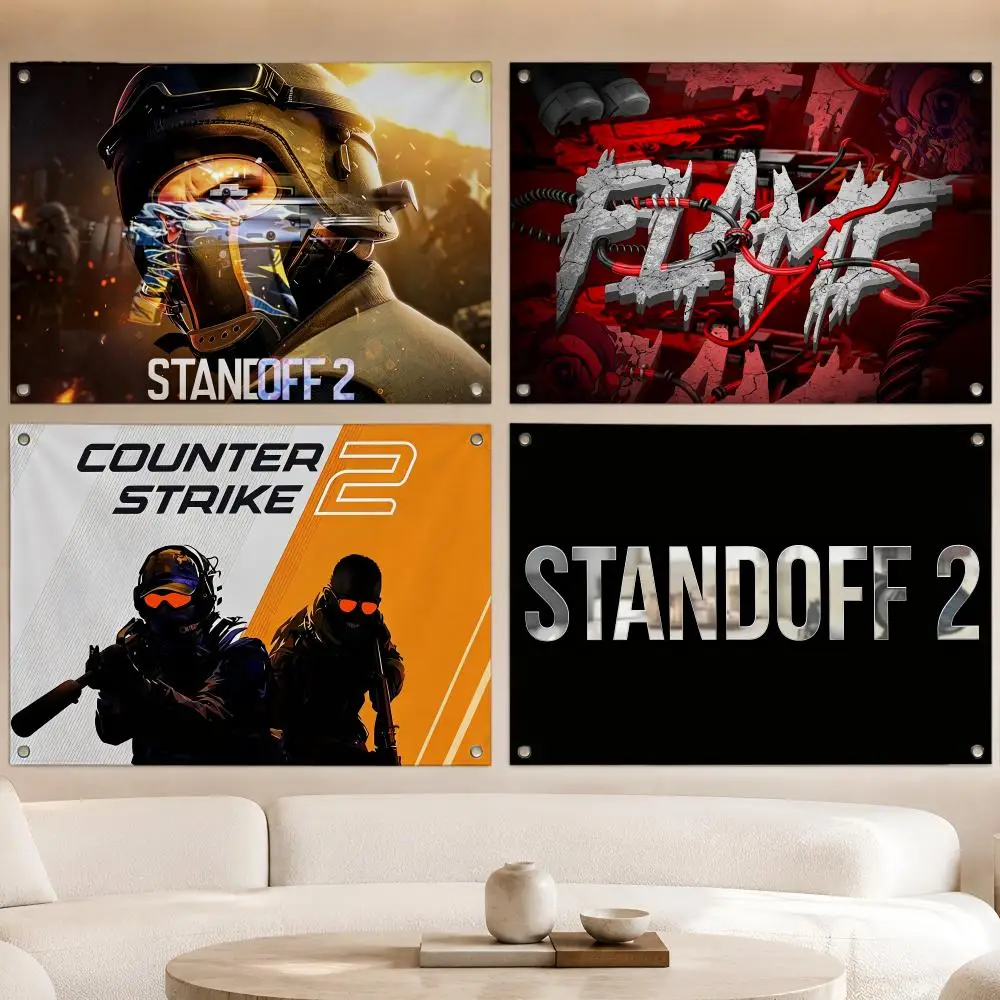 Game Standoff 2 Tactical Shooter Flags Fan Banner Tapestry Wall Hanging Garage BarDorm Camp Party Outdoor Home Decor Gift