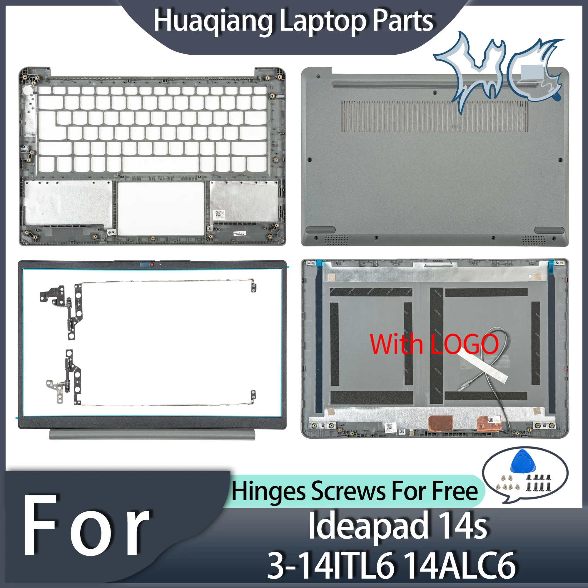 

Parts For Ideapad 14s 3-14ITL6 14ALC6 2021 New LCD Back Cover Front Bezel Palmrest Bottom Case Hinges Notebook Replace