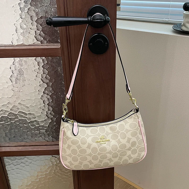 ​2025 Crescent Moon Underarm Bag for Women Vegan Leather Multi-Way Crossbody Shoulder Handbag Fashion Casual Versatile Purse​