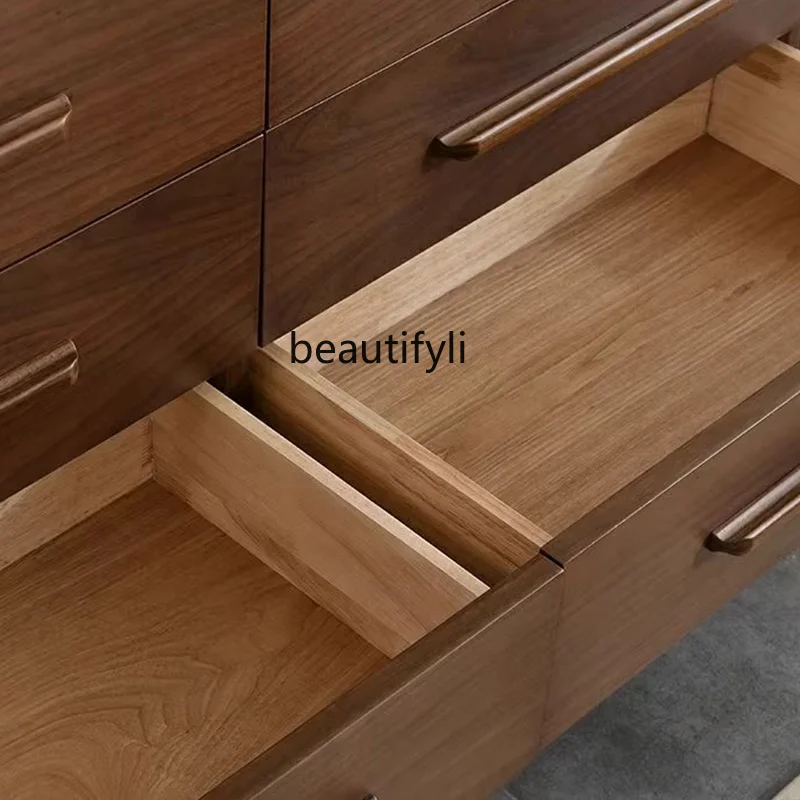 New Chinese-style solid wood lockers, porch cabinets, light luxury and high-end entry storage, modern dining side cabinets