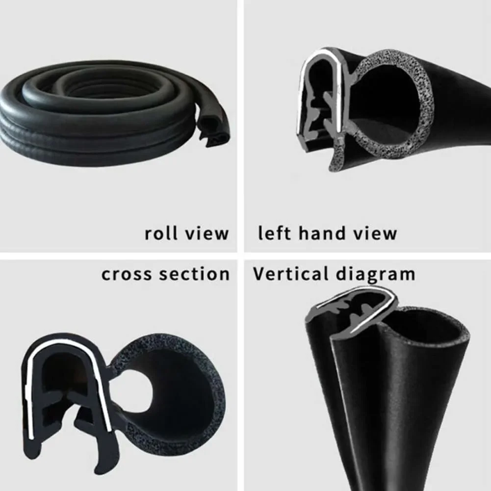 استبدال صب الديكور للسيارة ، شريط ختم أسود ، مقاوم للغبار ، مطاط ، مقاوم للاهتراء ، واقي الحافة ، ملحق