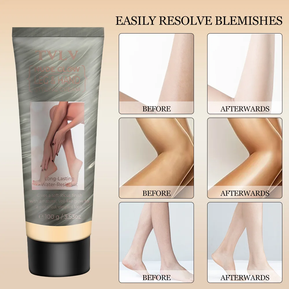 

100g Leg Makeup Moisturizing Liquid Body Foundation Fake Lotion Concealer Even Skin Tanning Tone Care Tan Body Cream Skincare