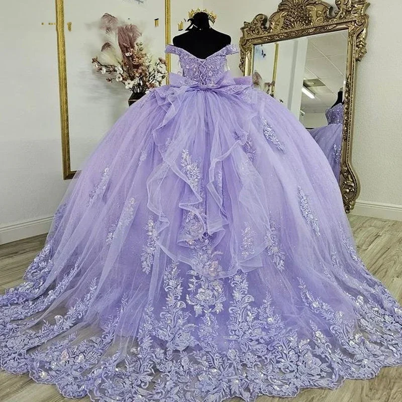 Angelsbridep Customized Elegant Lavender Ball Gown 15 Year Old Quinceanera Dresses Birthday Prom Party Dress Vestidos De Fiesta