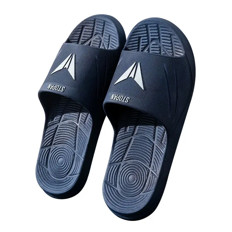 Zapatillas con suelas gruesas para hombre, chanclas suaves para uso en exteriores, baño para uso doméstico, Verano