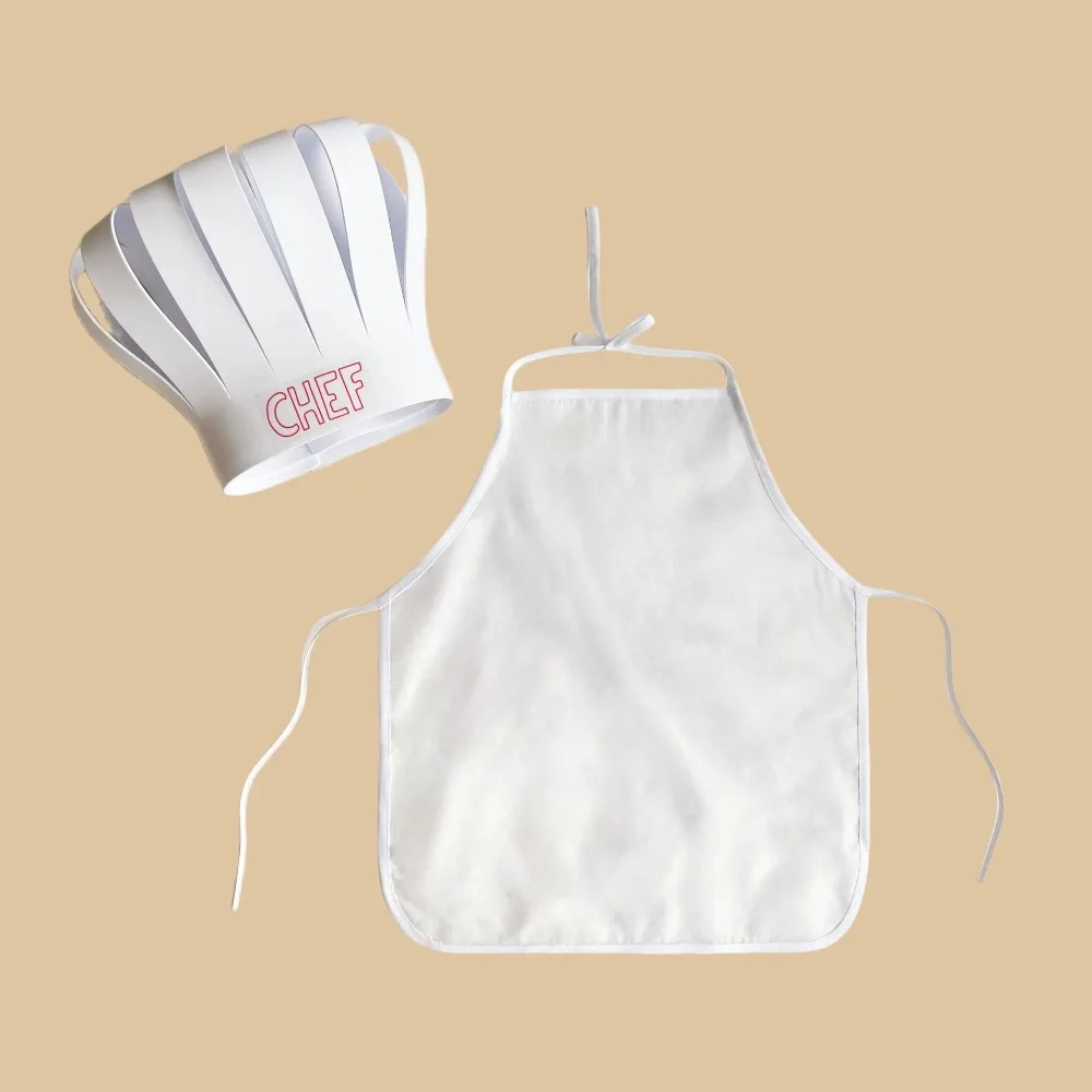 2025 New 2-Piece Chef Costume Set for Toddler & Newborn Photography - Casual Baby Photo & Homewear