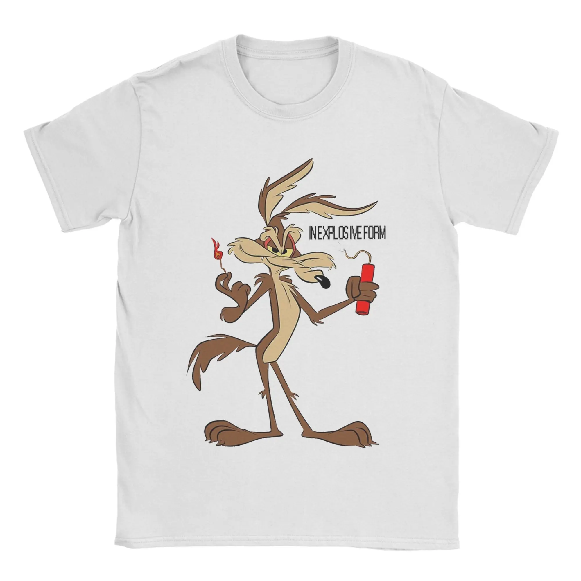 Футболка Harajuku Summer Wile E. Coyote And The Road Runner, хипстерские футболки, хлопковая футболка для мужчин, эстетические топы больших размеров Футболка Harajuku Summer Wile E. Coyote And The Road Runner, хипстерские футболки, хлопковая футболка для мужчин, эстетические топы больших размеров