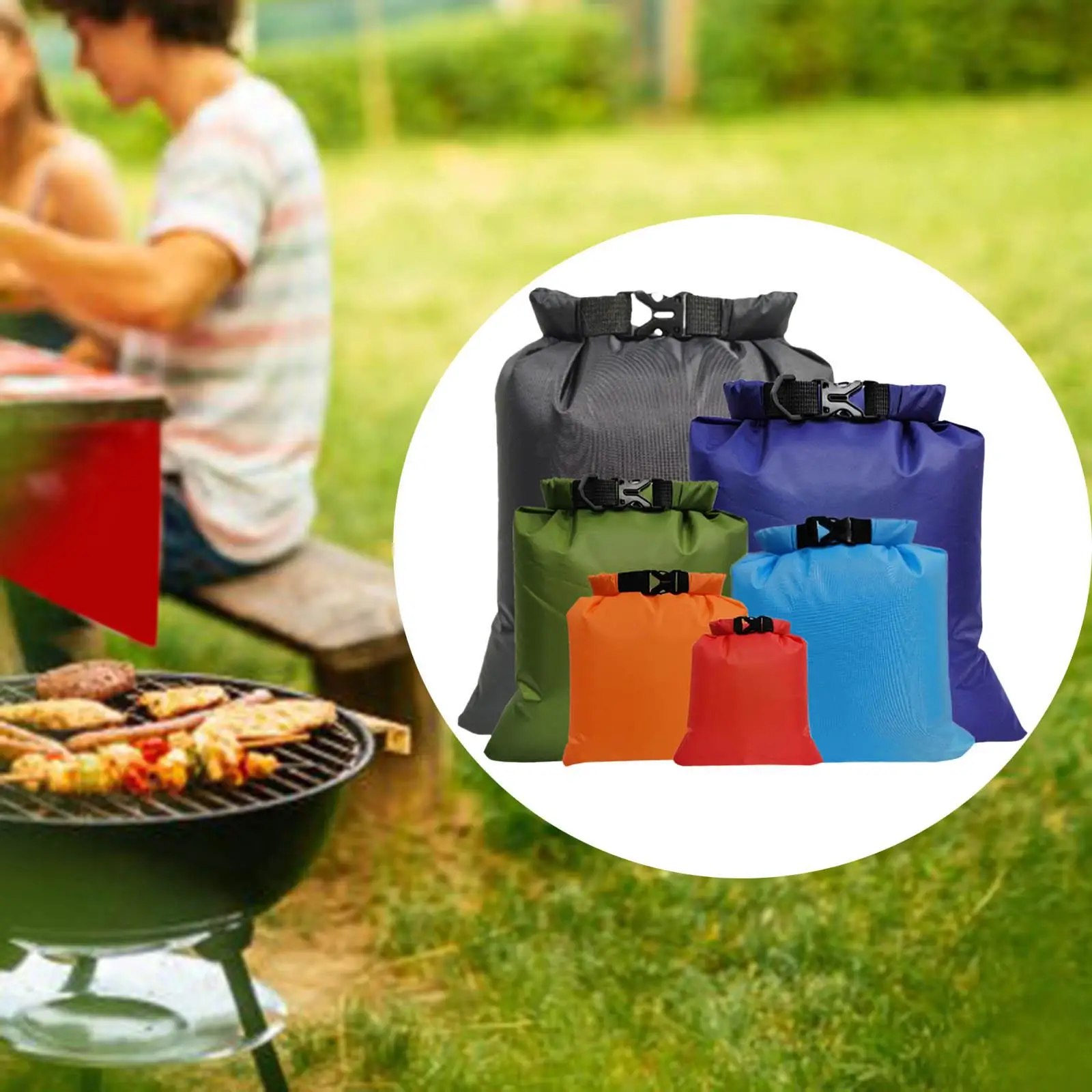 Dry Bags Waterproof Floating for Kayak Rafting Boating Swimming Roll Top Storage Sacks Lightweight Foldable Pouch for Outdoor