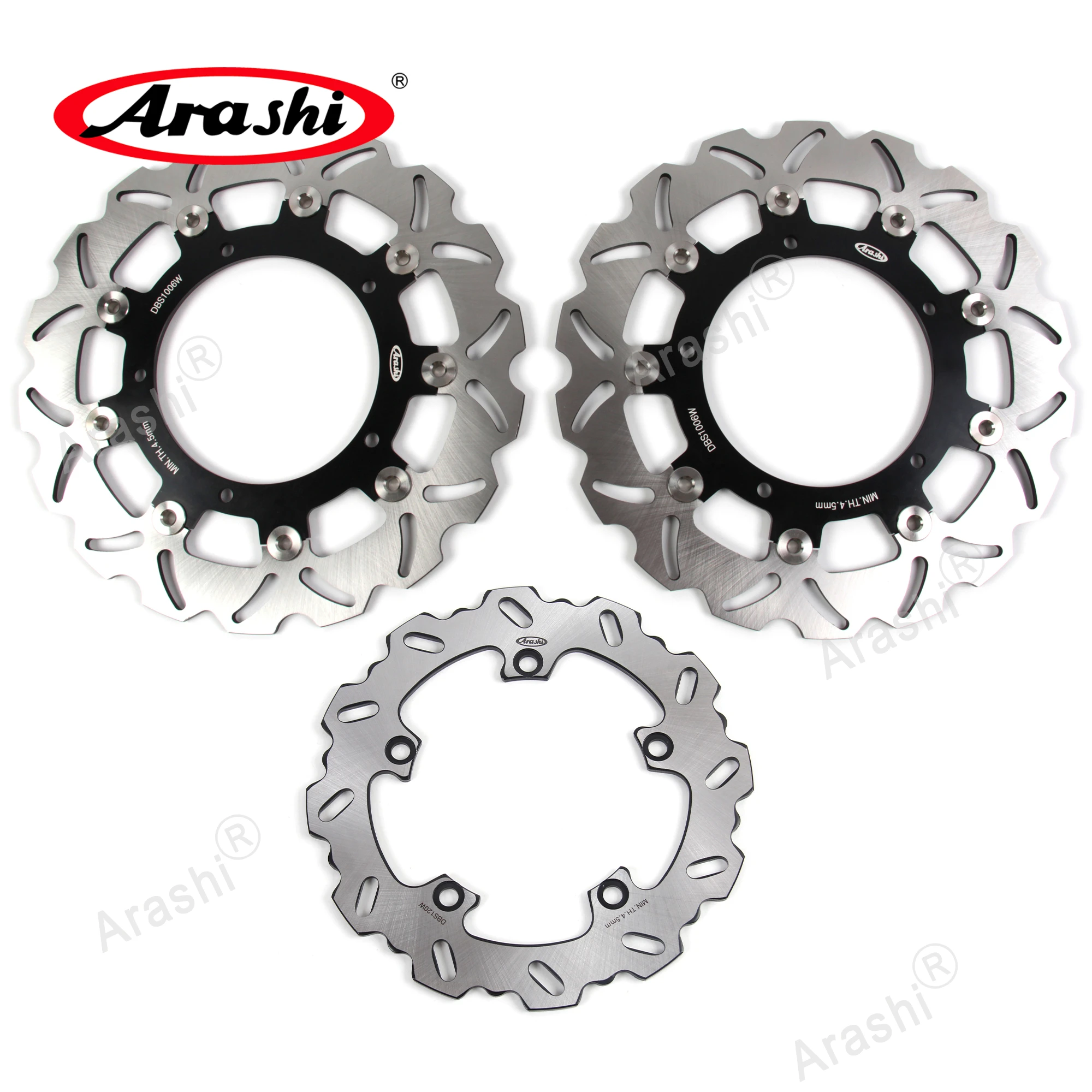 Arashi 1 Set CNC Floating Front Rear Brake Disc Rotor For YAMAHA MT-09 MT09 TRACER ABS 850 2015 2016 2017 2018 2019 2020