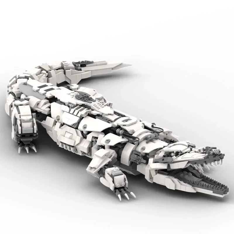 Figura de salamandra de fuego Horizon Snapmaw Mech, Kit de modelo de construcción de cocodrilo, Animal salvaje, juguete de ladrillo del zoológico, regalo para niños