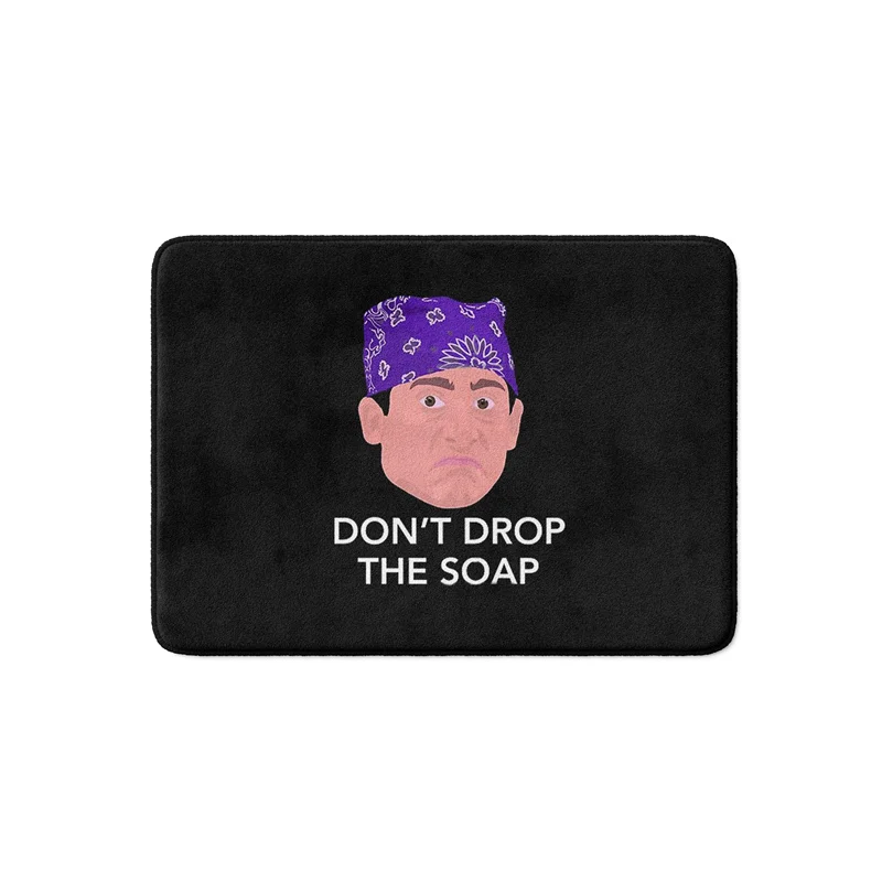 Aertemisi Prison Mike Don't Drop the Soap Michael Scott The Office Funny Bath Mat with Non Slip Base Absorbent Super Cozy