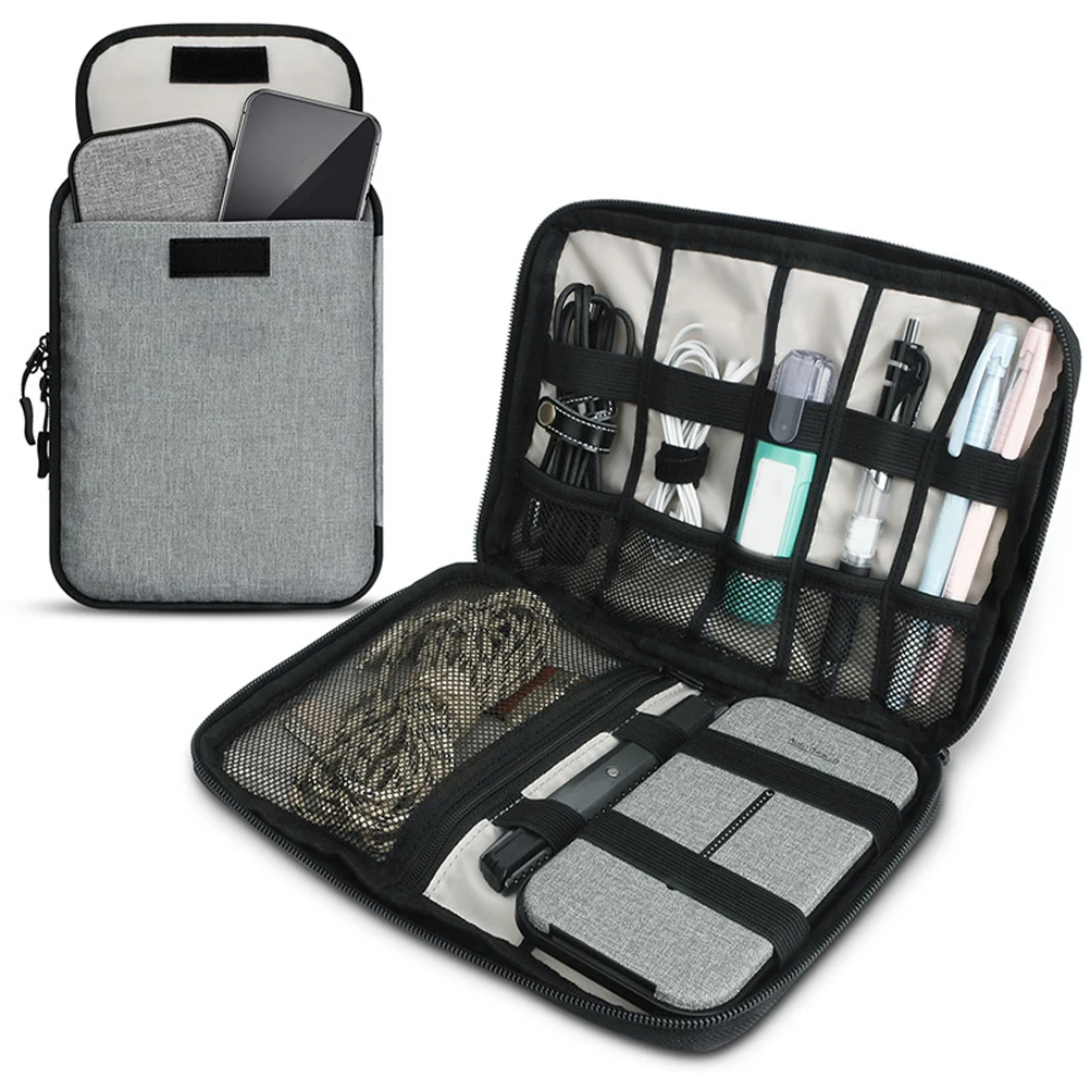 

Portable Digital Accessories ganizer Compact Polyester Cable Storage Case Travel School Office Electronic Packing Bag Data Cable