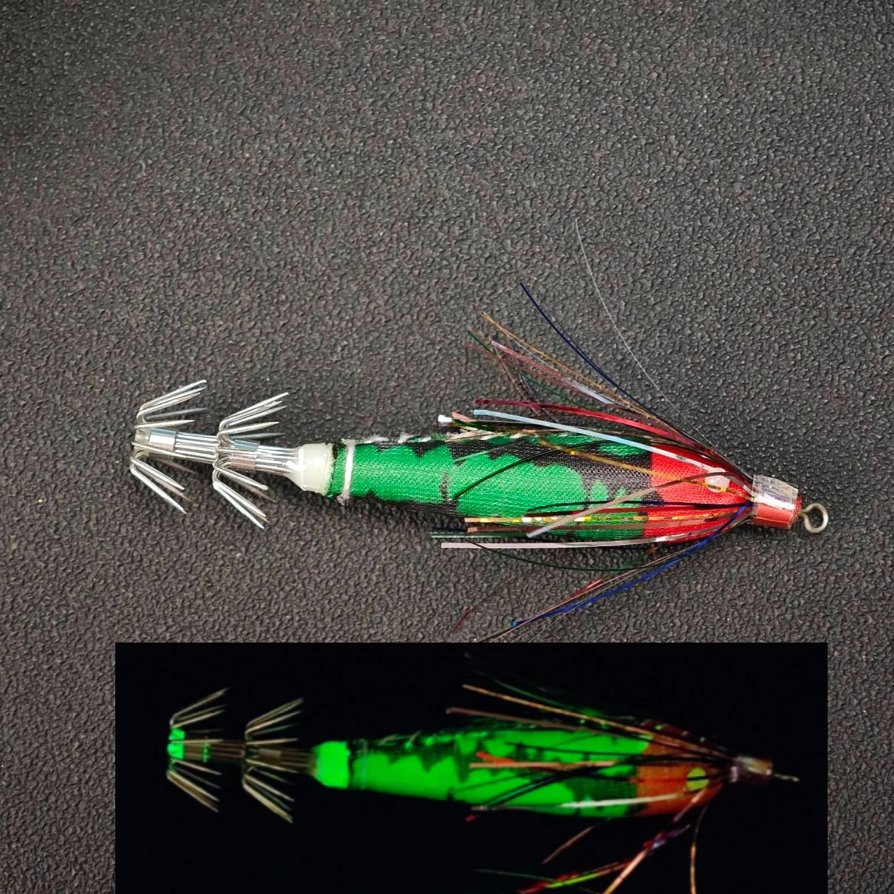 5pcs Glow Horizontal Squid Jig Egi Set 8.5cm Flash Tinsel Wood Shrimp Lure Luminous Octopus Cuttlefish Bait Sea Fishing Tackle gallery 5