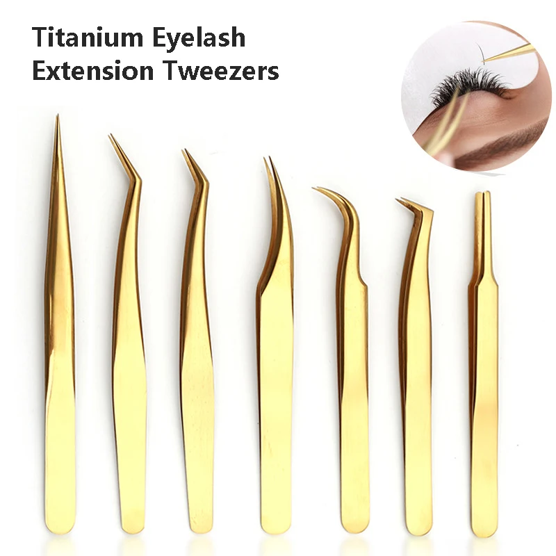 Eyelash Extension Tweezers Makeup Stainless Steel Non-magnetic Eyelash 3D accurate Clip Volume FakeLashes Supplies Accurate