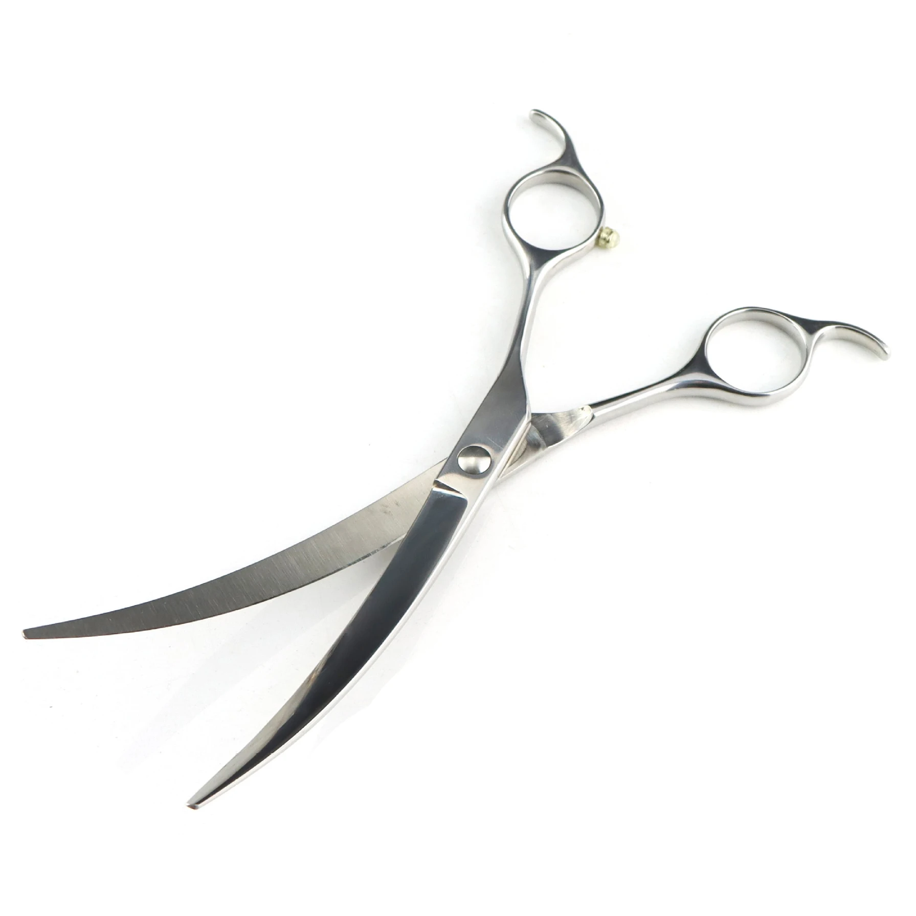 Imagem -02 - Pet Grooming Scissors Grande Curved Scissors para Groomer Dog Beleza Shears Profissional