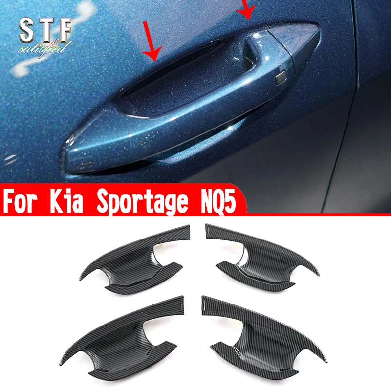 

For Kia Sportage NQ5 2022 2023 2024 Car Accessories ABS Door Bowl Trim Molding Decoration Stickers W4