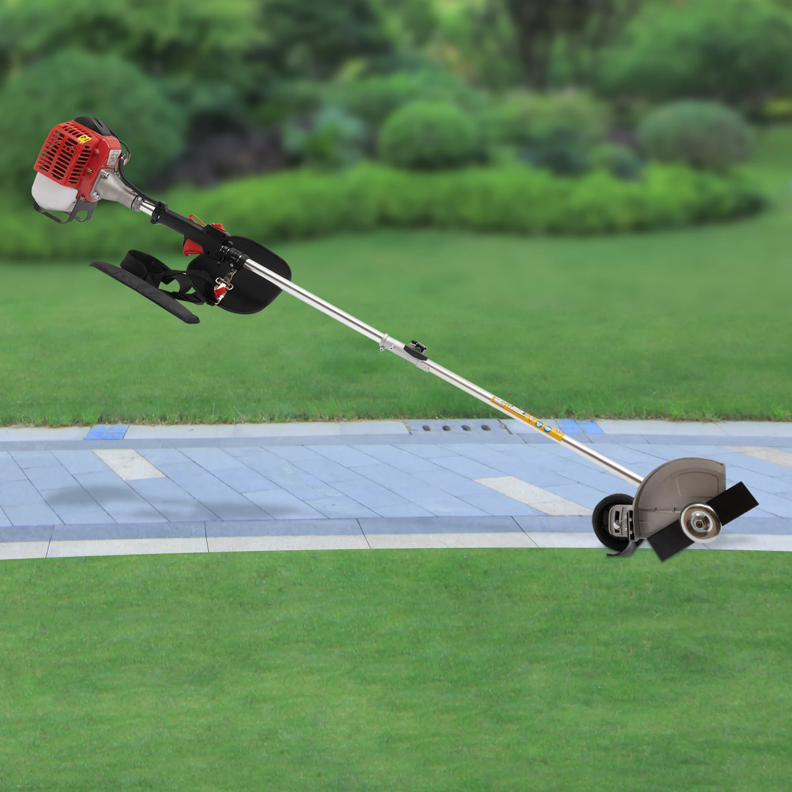 

Бензиновый триммер-кусторез с воздушным охлаждением, 2-тактный, беспроводной, с рукояткой и плечевым ремнем, 26 куб. см, для газонов и обработки краев грядок