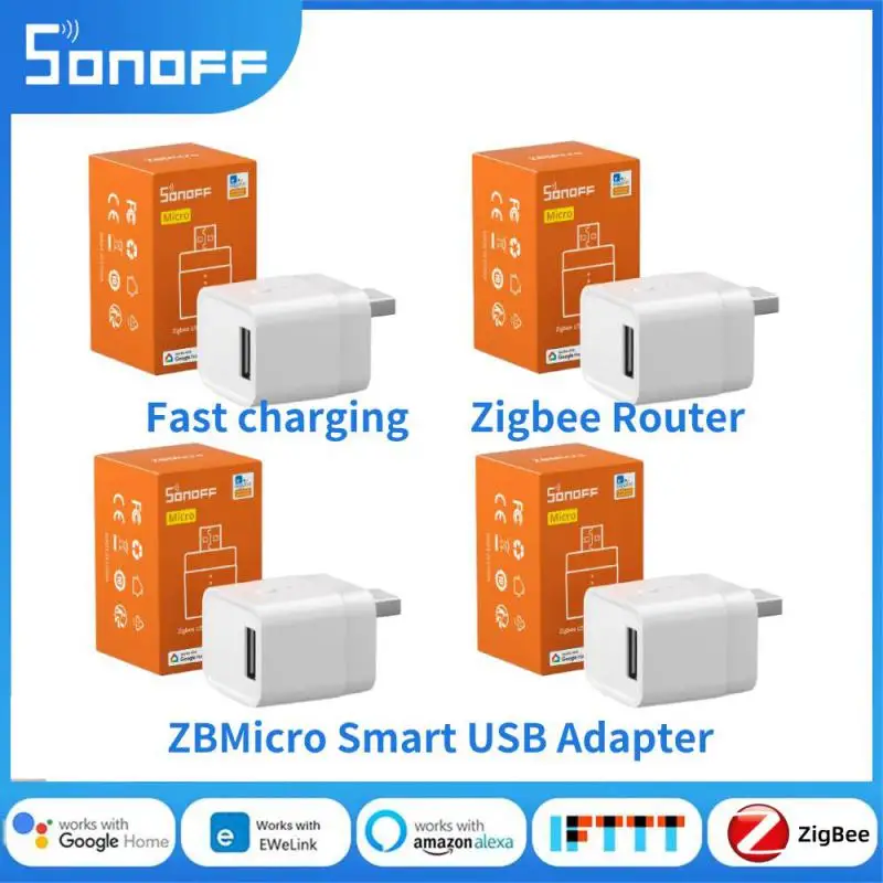 

SONOFF ZBMicro Zigbee USB Smart Adaptor Fast Charging Adapter Work As Zigbee Router Hub Smart Home Control EWeLink Alexa Google