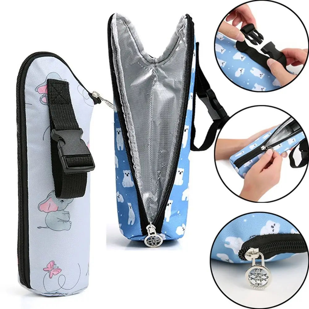 Travel Baby Feeding Milk Bottle Bottle Holder Stroller Hang Bag Thermal Bag Insulation Bag Milk Warmer Bottle Thermos